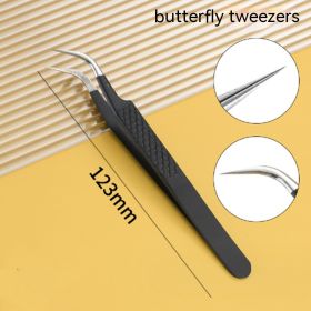 Stainless Steel Tweezers High Density Beauty Flowering Grafting False Eyelash Tweezers