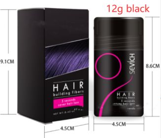 Powder Extension Thinning Thickening Hair Growth (Option: Black-12g)