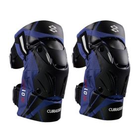 Reflective And Wear-resistant Motorcycle Knee Protection For Riders (Color: Navy blue)