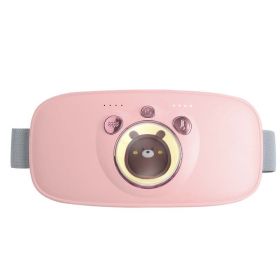 Girls Menstrual Vibration Heating Belly Warming Massage Belt (Option: Stomach Heating Belt-Fruit Pink)