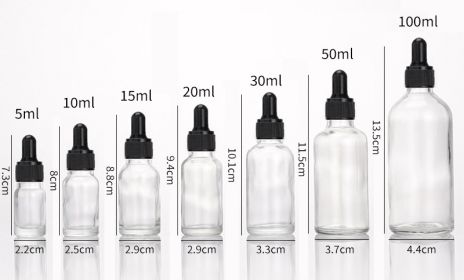 Glass Fine Oil Bottle Avoid Light Glue Head Dropper Bottle Stock Bottling Cosmetics (Option: White-10ml)